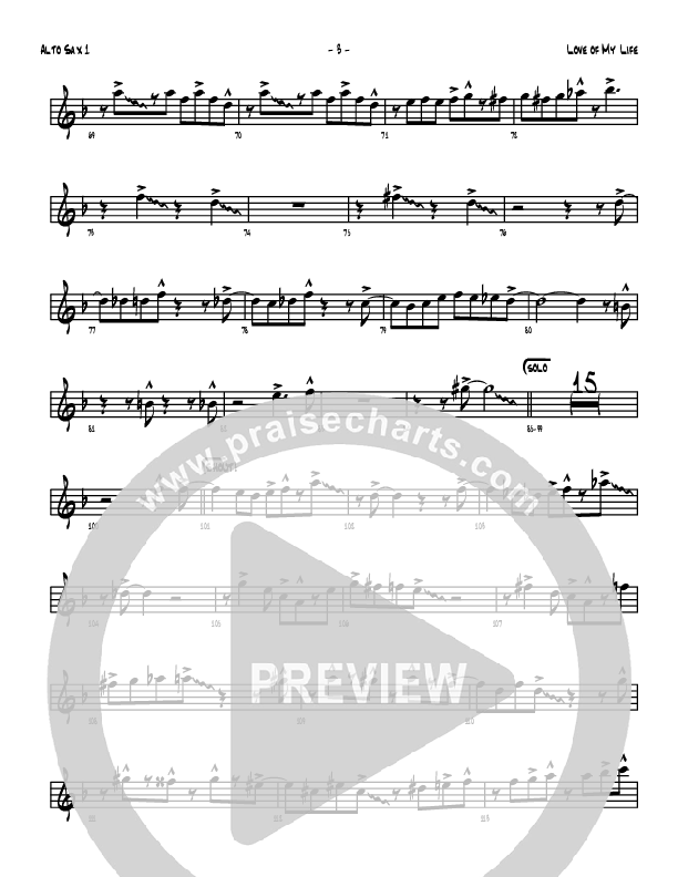 Love Of My Life Alto Sax 1/2 (Denver Bierman)