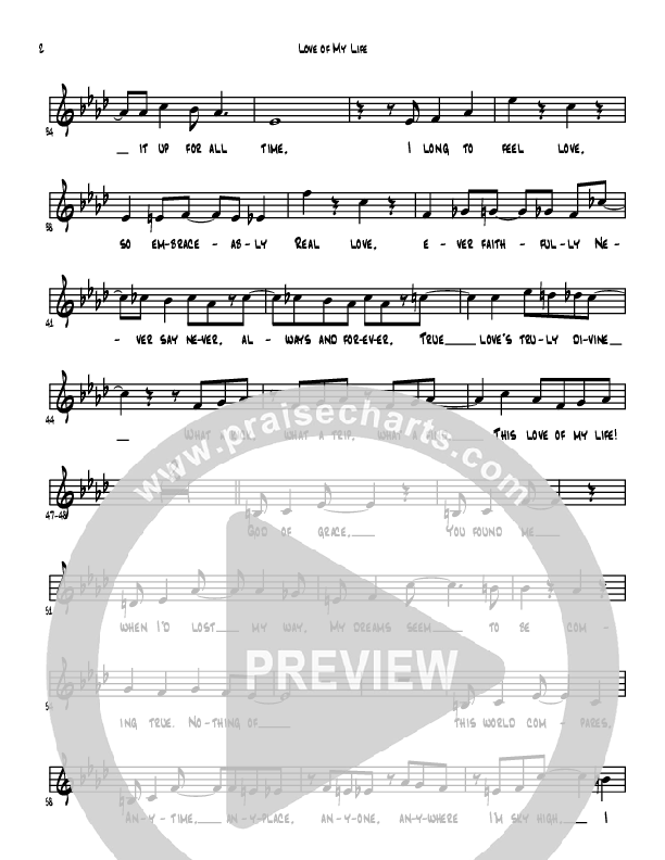 Love Of My Life Lead Sheet (Denver Bierman)