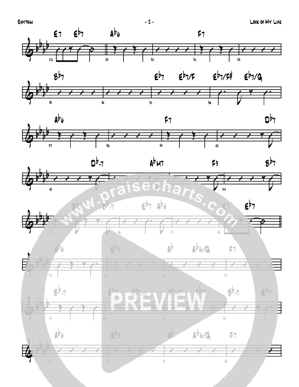 Love Of My Life Rhythm Chart (Denver Bierman)