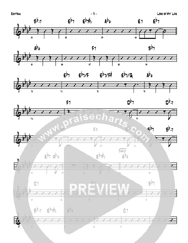 Love Of My Life Rhythm Chart (Denver Bierman)