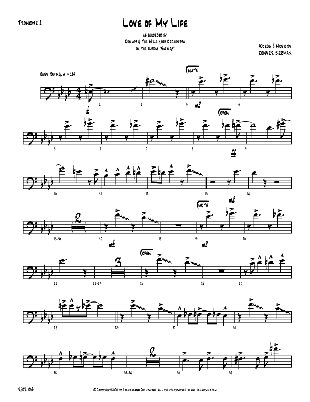 Love Of My Life Trombone 1 (Denver Bierman)