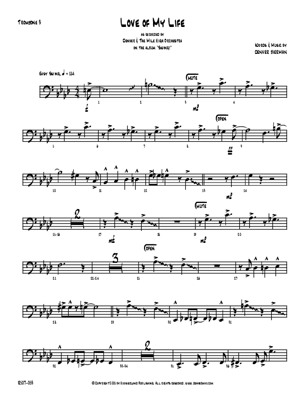 Love Of My Life Trombone 3 (Denver Bierman)