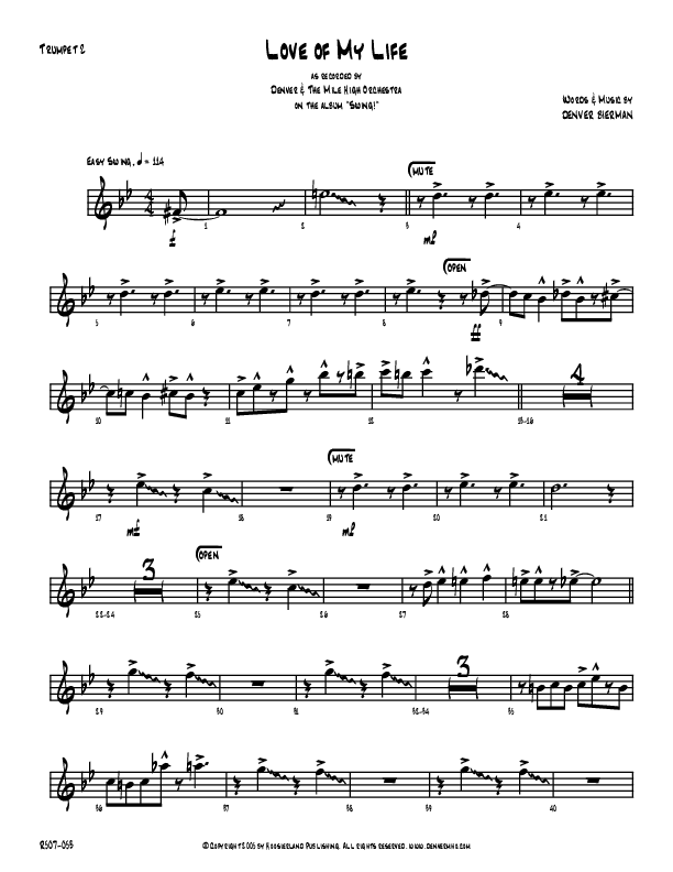 Love Of My Life Trumpet 2 (Denver Bierman)