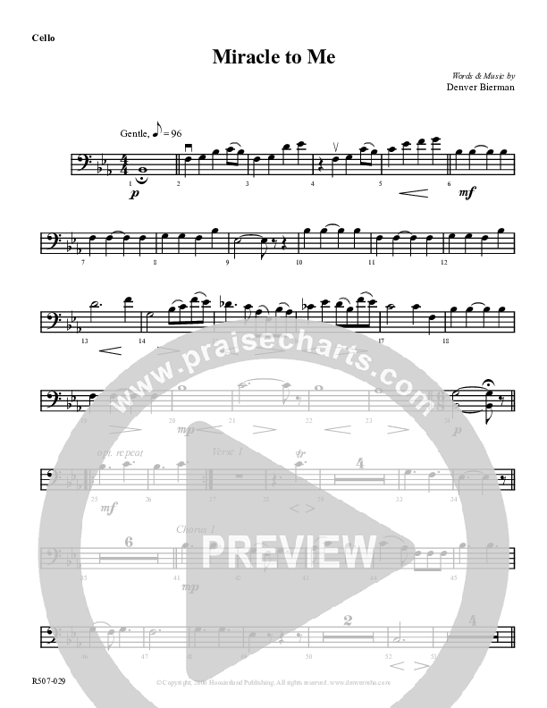 Miracle To Me Cello (Denver Bierman)