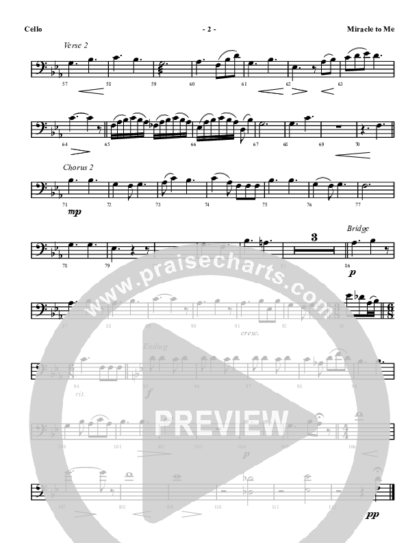 Miracle To Me Cello (Denver Bierman)