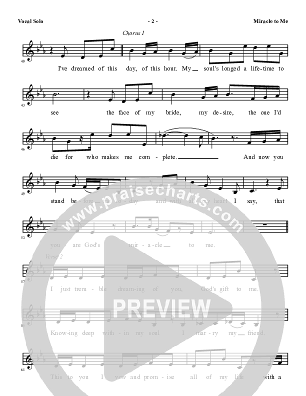 Miracle To Me Choir Sheet (Denver Bierman)