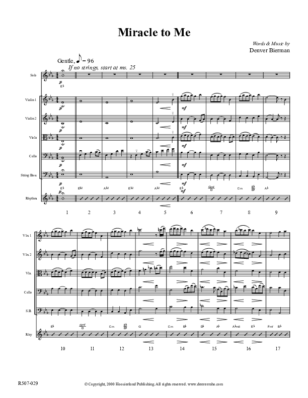 Miracle To Me Conductor's Score (Denver Bierman)