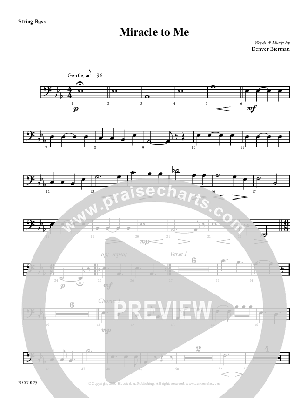 Miracle To Me Double Bass (Denver Bierman)