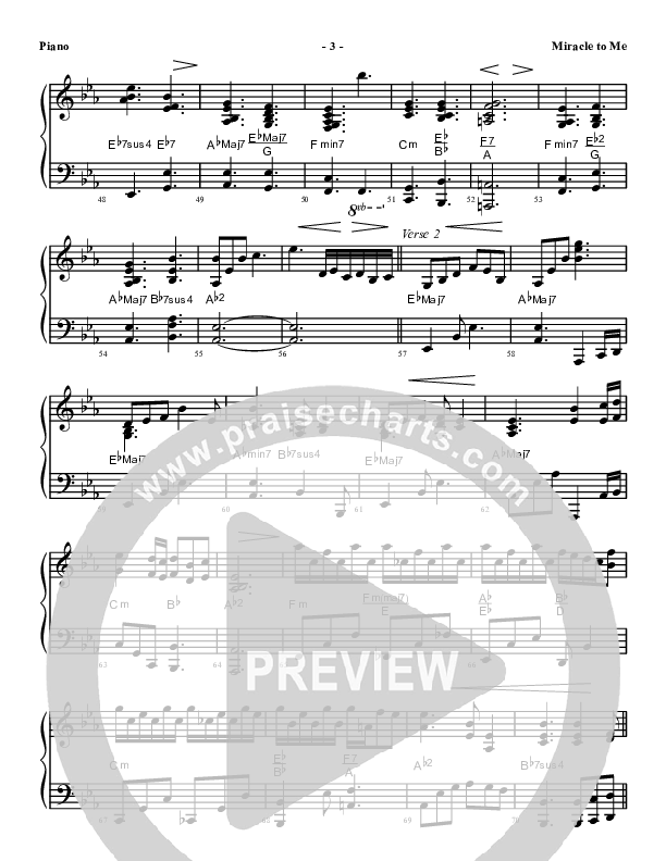Miracle To Me Piano Sheet (Denver Bierman)