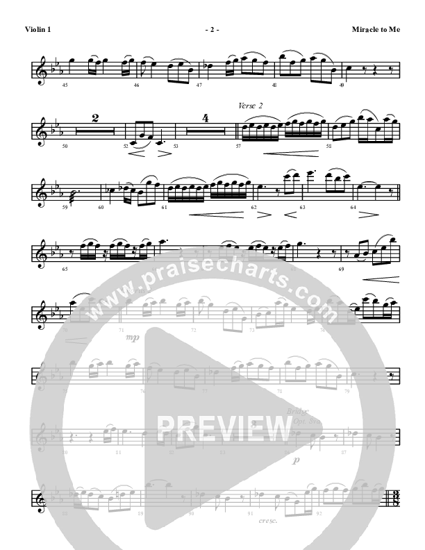 Miracle To Me Violin 1 (Denver Bierman)