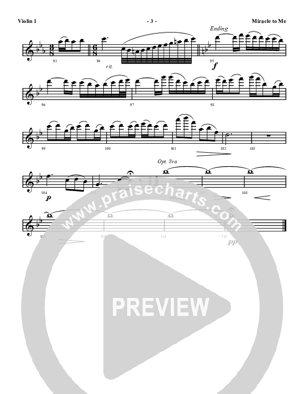 Miracle To Me Violin 1 (Denver Bierman)