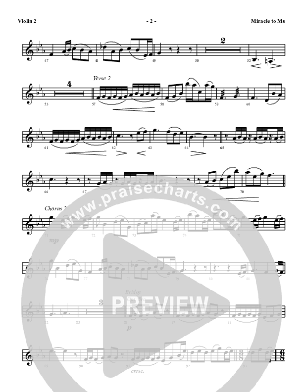 Miracle To Me Violin 2 (Denver Bierman)