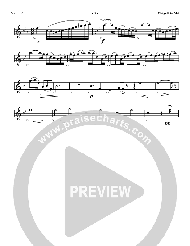 Miracle To Me Violin 2 (Denver Bierman)