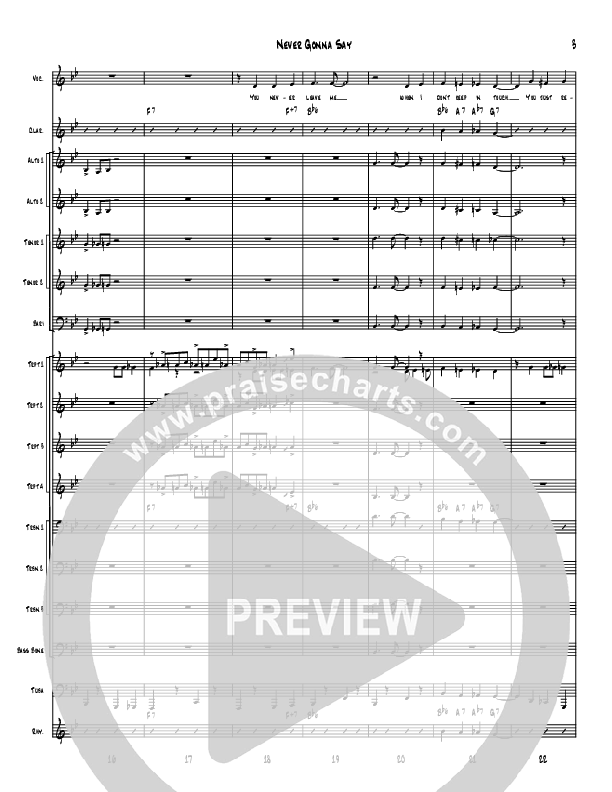 Never Gonna Say Conductor's Score (Denver Bierman)