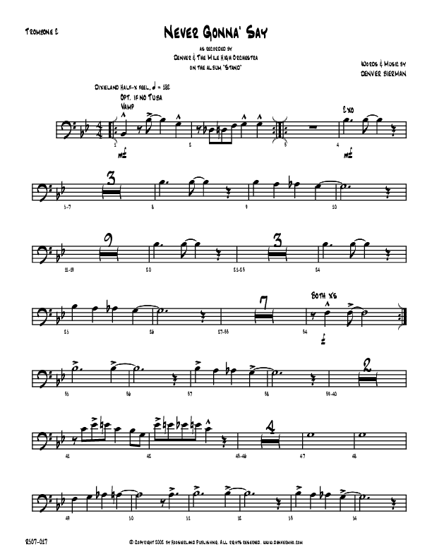 Never Gonna Say Trombone 2 (Denver Bierman)