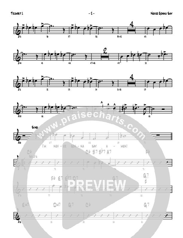 Never Gonna Say Trumpet 1 (Denver Bierman)