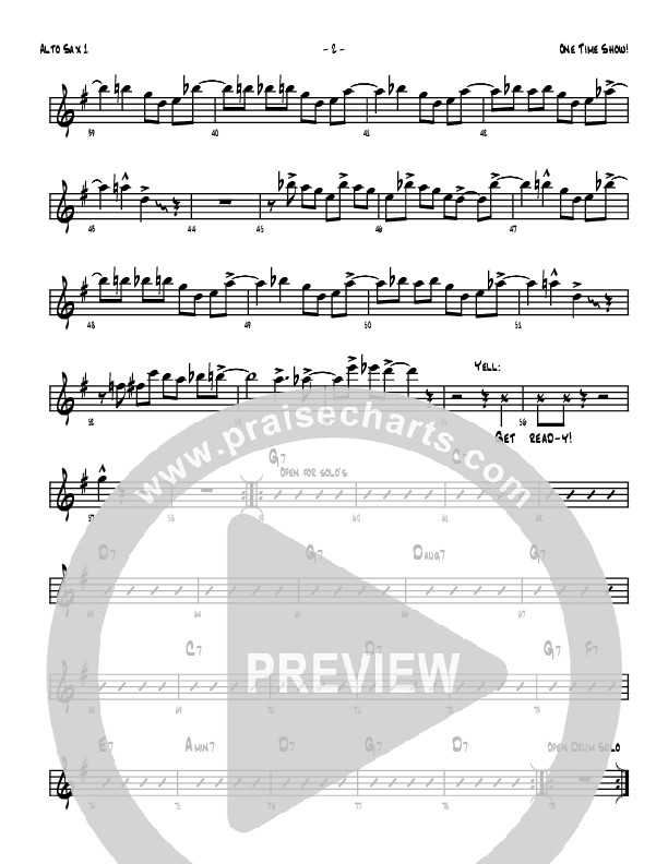 One Time Show Alto Sax 1/2 (Denver Bierman)