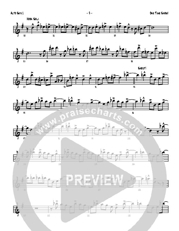 One Time Show Alto Sax 1/2 (Denver Bierman)