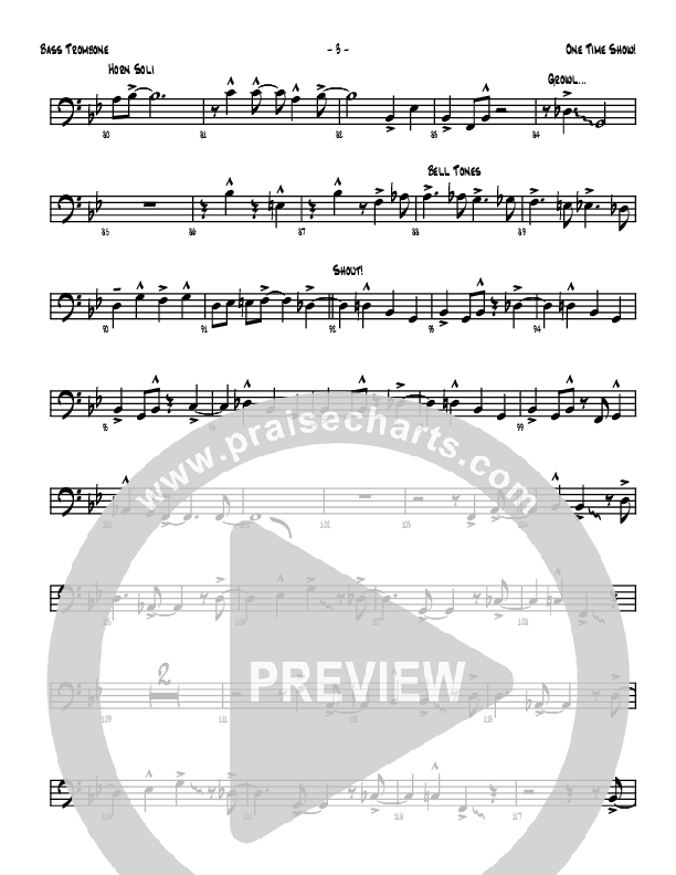 One Time Show Bass Trombone (Denver Bierman)