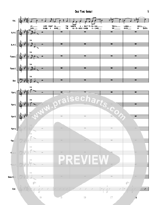 One Time Show Conductor's Score (Denver Bierman)