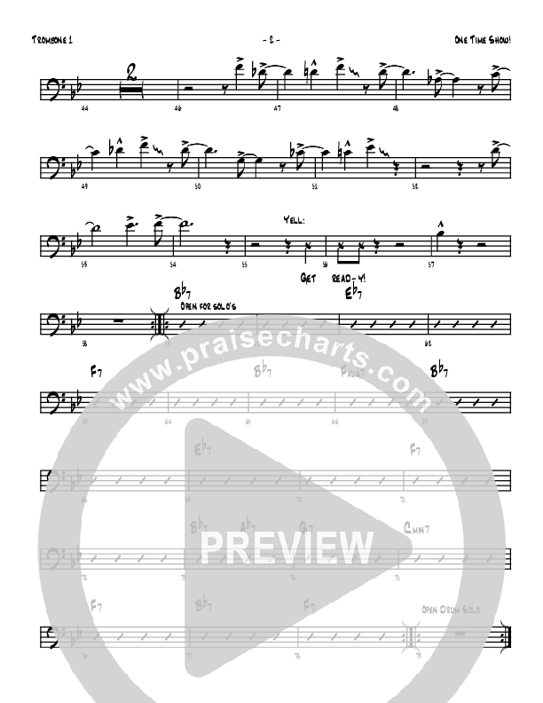 One Time Show Trombone 1 (Denver Bierman)