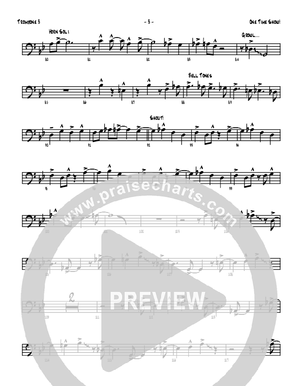 One Time Show Trombone 3 (Denver Bierman)