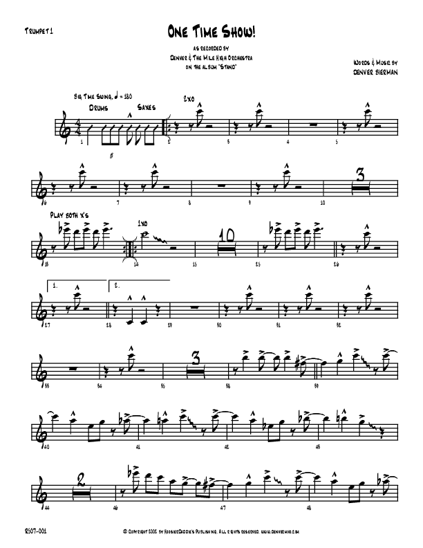 One Time Show Trumpet 1 (Denver Bierman)