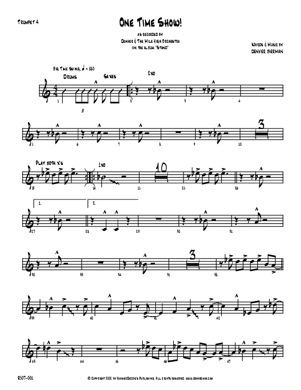 One Time Show Trumpet (Denver Bierman)