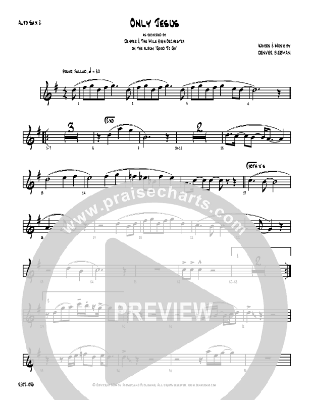 Only Jesus Alto Sax 1/2 (Denver Bierman)