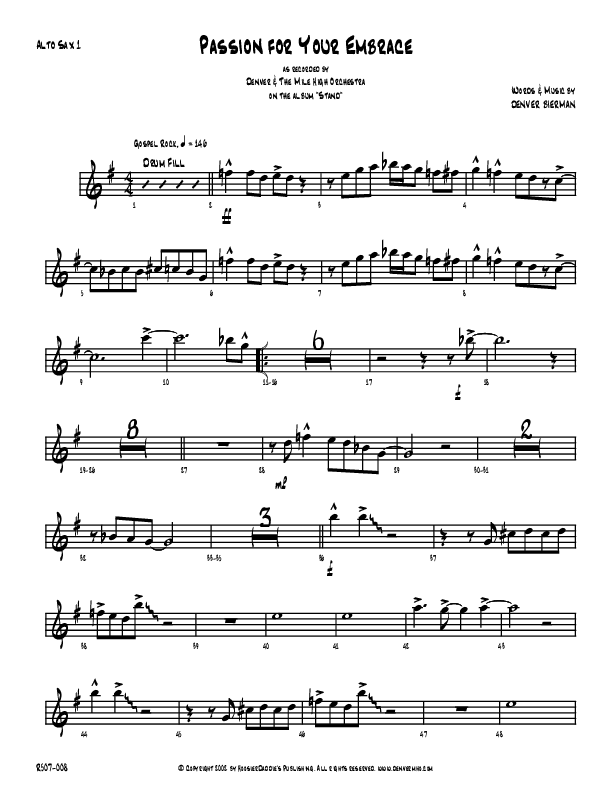 Passion For Your Embrace Alto Sax (Denver Bierman)