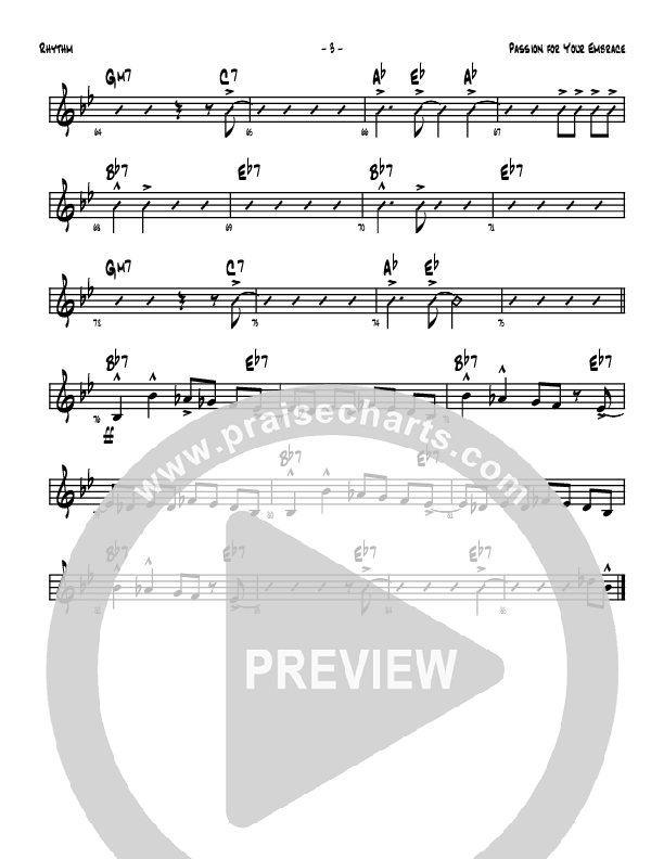 Passion For Your Embrace Rhythm Chart (Denver Bierman)