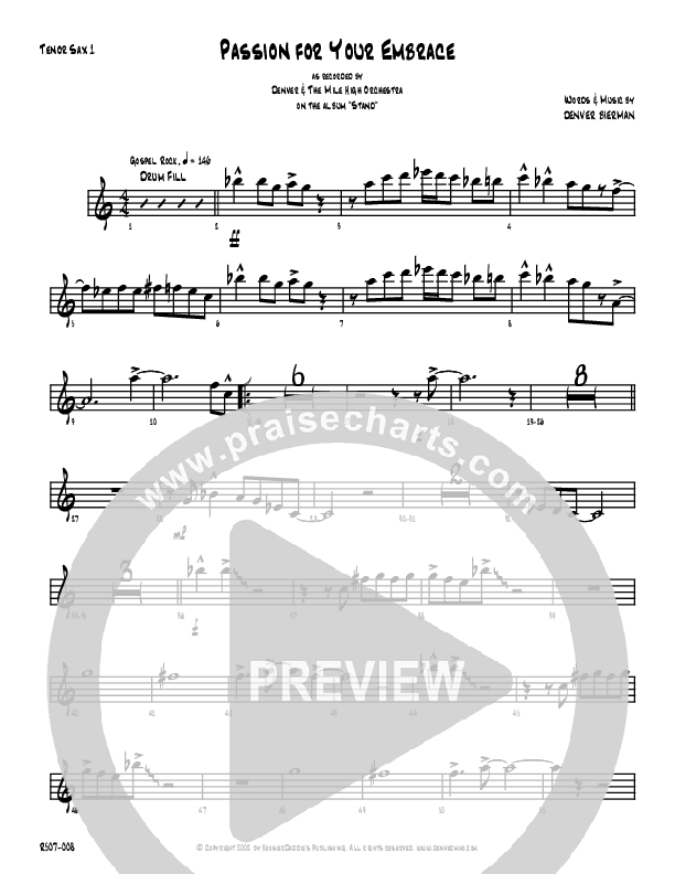 Passion For Your Embrace Tenor Sax 1 (Denver Bierman)