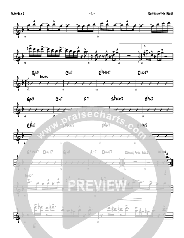Rhythm Of My Heart Alto Sax 1/2 (Denver Bierman)