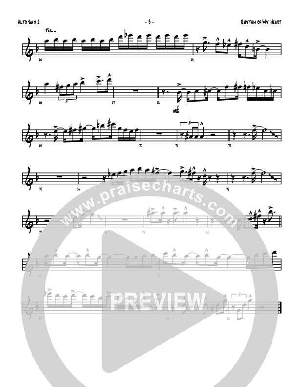 Rhythm Of My Heart Alto Sax 1/2 (Denver Bierman)
