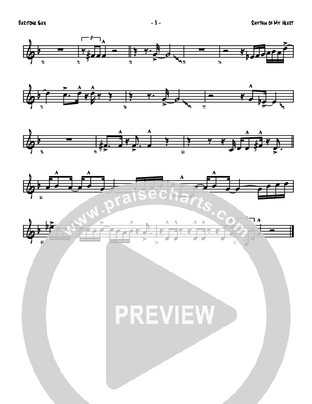 Rhythm Of My Heart Bari Sax (Denver Bierman)