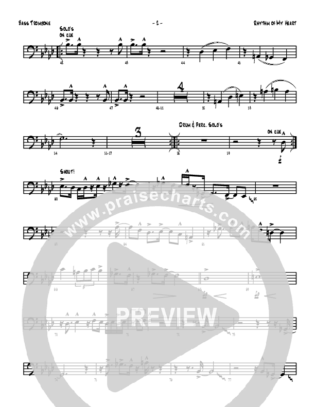 Rhythm Of My Heart Bass Trombone (Denver Bierman)