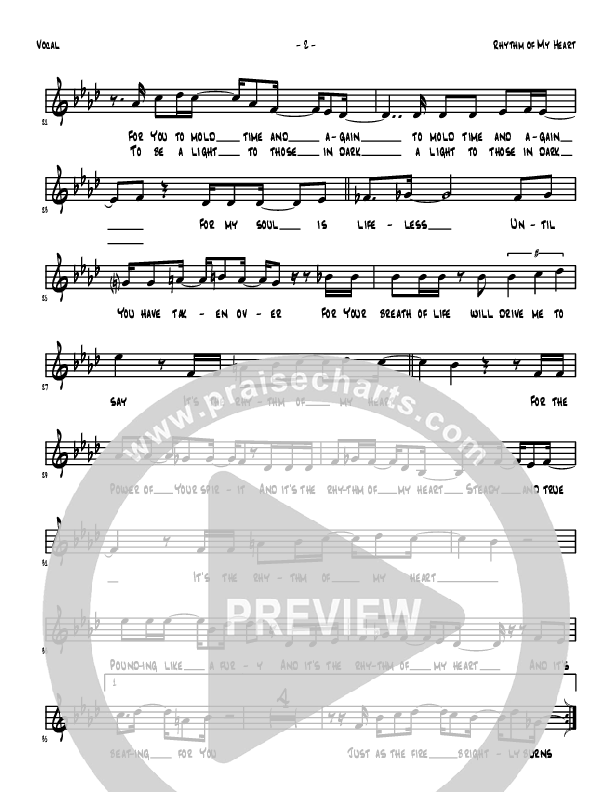 Rhythm Of My Heart Lead Sheet (Denver Bierman)