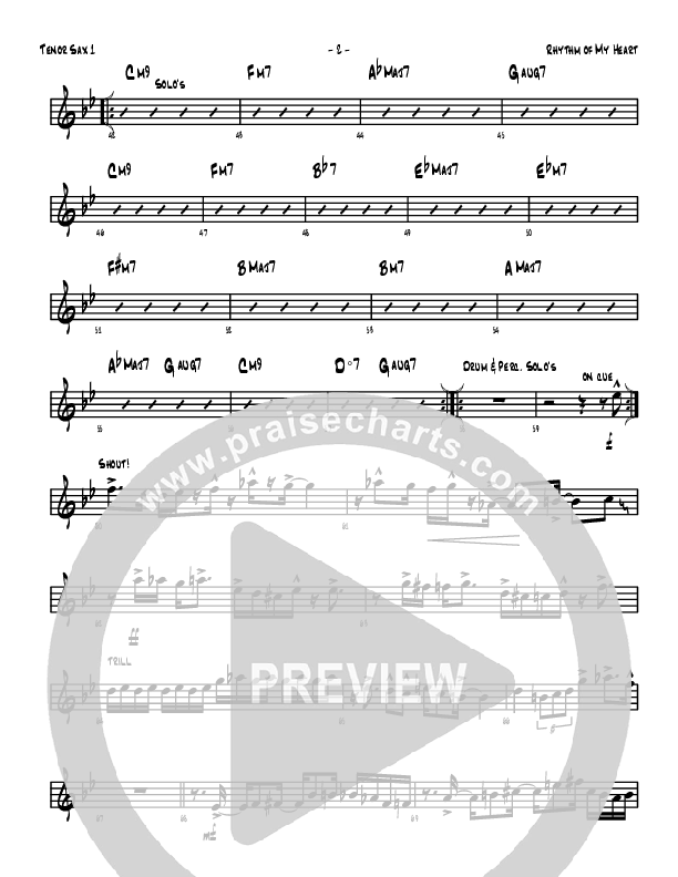 Rhythm Of My Heart Tenor Sax 1/2 (Denver Bierman)