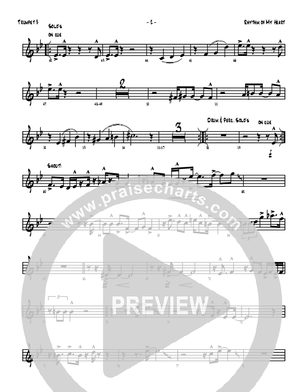 Rhythm Of My Heart Trumpet 3 (Denver Bierman)