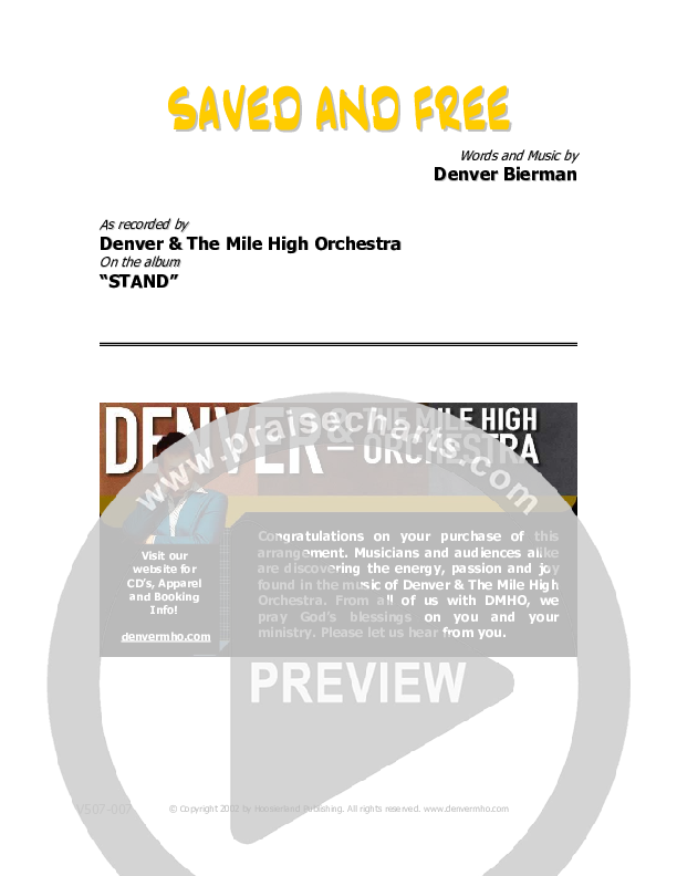 Saved And Free Orchestration (Denver Bierman)