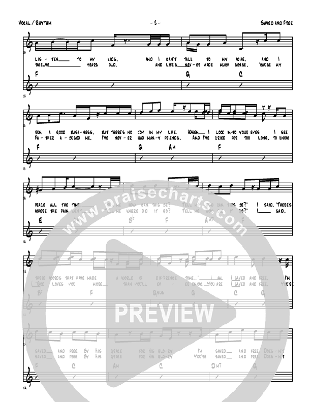 Saved And Free Rhythm/Vocal (Denver Bierman)