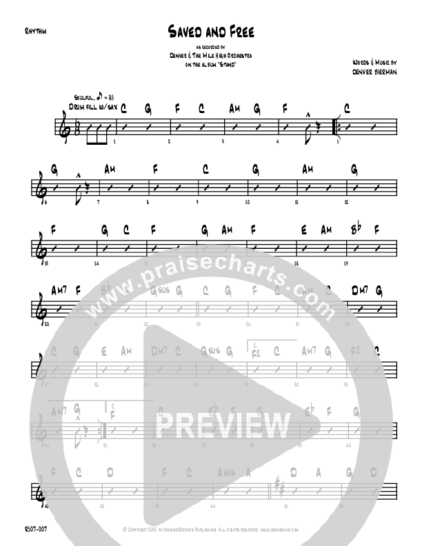 Saved And Free Rhythm Chart (Denver Bierman)