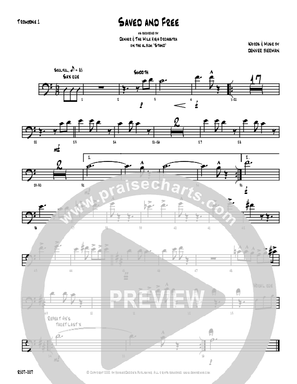 Saved And Free Trombone 1 (Denver Bierman)