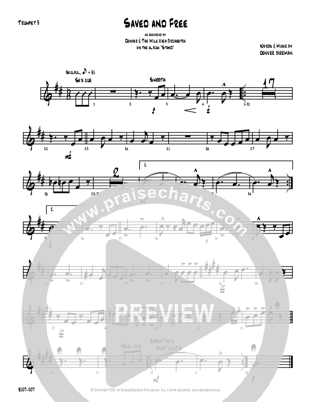 Saved And Free Trumpet 3 (Denver Bierman)