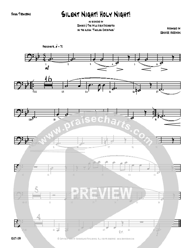 Silent Night Bass Trombone (Denver Bierman)