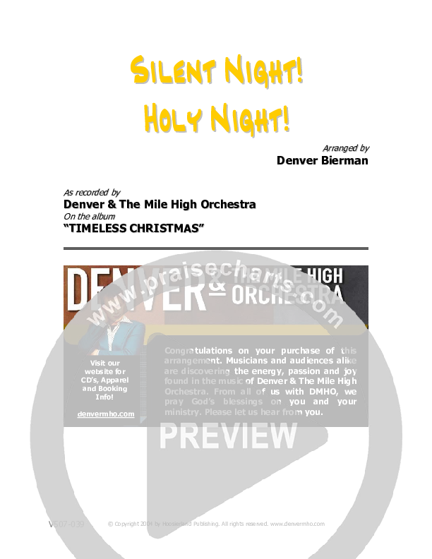 Silent Night Cover Sheet (Denver Bierman)