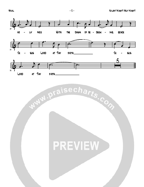 Silent Night Lead Sheet (Denver Bierman)