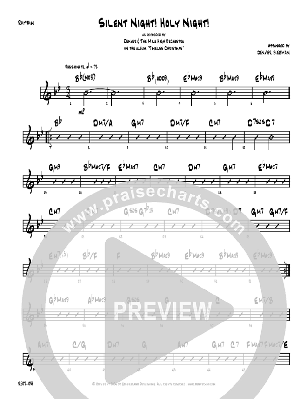 Silent Night Rhythm Chart (Denver Bierman)