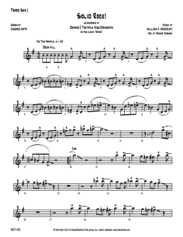 Solid Rock Tenor Sax 1/2 (Denver Bierman)