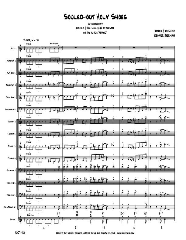 Souled-Out Holy Shoes Conductor's Score (Denver Bierman)